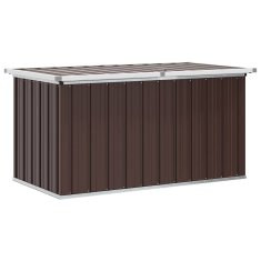 Vidaxl Vrtna shranjevalna škatla rjava 129x67x65 cm