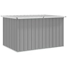 Vidaxl Vrtna škatla za shranjevanje siva 150x101x91 cm