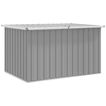 Vidaxl Vrtna škatla za shranjevanje siva 150x101x91 cm