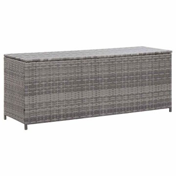 Vidaxl Vrtna škatla za shranjevanje 150x50x60 cm poli ratan