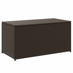 Vidaxl Vrtna škatla za shranjevanje poli ratan 100x50x50 cm rjava