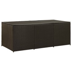 Vidaxl Vrtna škatla za shranjevanje poli ratan 180x90x70 cm rjava