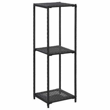 Vidaxl Polica za shranjevanje črna 30x30x90 cm poli ratan