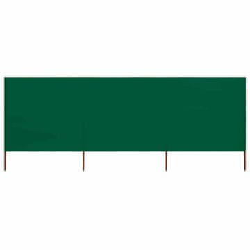 Vidaxl 3-panelni vetrobran tkanina 400x80 cm zelen
