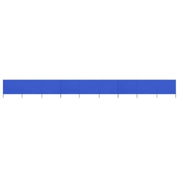 Vidaxl 9-panelni vetrobran tkanina 1200x120 cm sinje moder
