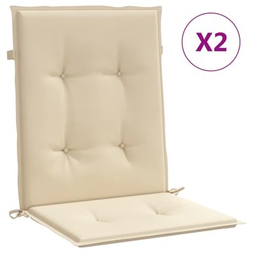 Vidaxl Blazine za vrtne stole 2 kosa bež 100x50x3 cm oxford tkanina