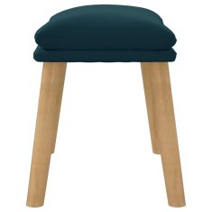 Vidaxl Stolček za noge moder 45x29,5x35 cm žamet