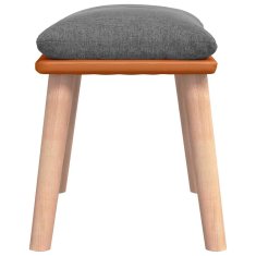 Vidaxl Stolček za noge svetlo siv 45x29,5x35 cm blago in umetno usnje