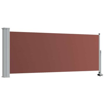 Vidaxl Zložljiva stranska tenda za teraso 100x300 cm rjava