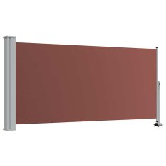Vidaxl Zložljiva stranska tenda za teraso 120x300 cm rjava