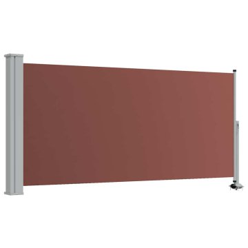 Vidaxl Zložljiva stranska tenda za teraso 120x300 cm rjava