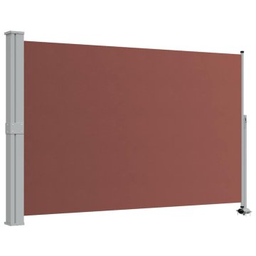 Vidaxl Zložljiva stranska tenda za teraso 160x300 cm rjava