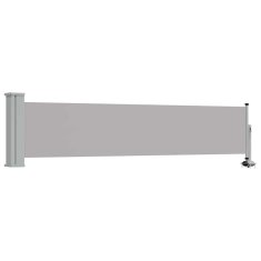 Vidaxl Zložljiva stranska tenda za teraso 60x300 cm siva