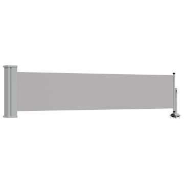 Vidaxl Zložljiva stranska tenda za teraso 60x300 cm siva