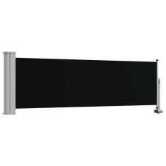 Vidaxl Zložljiva stranska tenda za teraso 80x300 cm črna