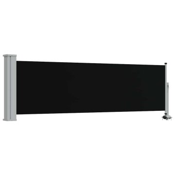 Vidaxl Zložljiva stranska tenda za teraso 80x300 cm črna