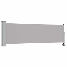 Vidaxl Zložljiva stranska tenda za teraso 80x300 cm siva
