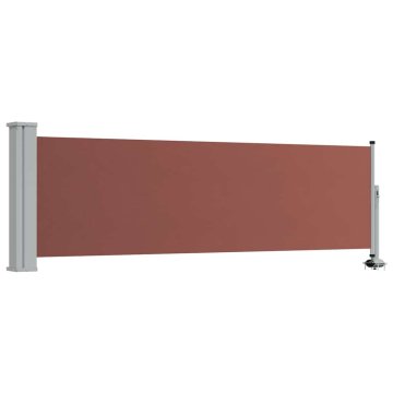 Vidaxl Zložljiva stranska tenda za teraso 80x300 cm rjava