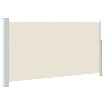 Vidaxl Zložljiva stranska tenda za teraso 170x300 cm krem