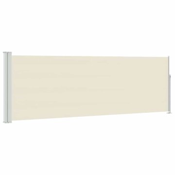 Vidaxl Zložljiva stranska tenda za teraso 100x314 cm krem