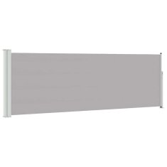Vidaxl Zložljiva stranska tenda za teraso 100x314 cm siva