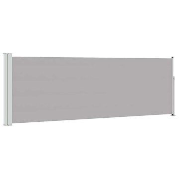 Vidaxl Zložljiva stranska tenda za teraso 100x314 cm siva