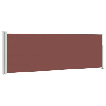 Vidaxl Zložljiva stranska tenda za teraso 100x314 cm rjava