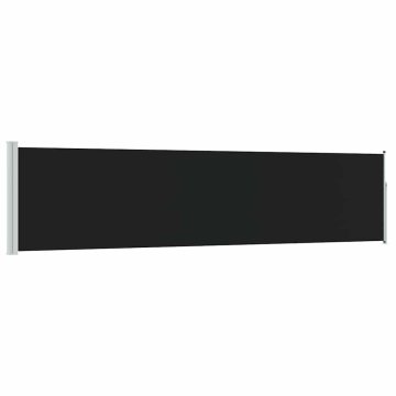 Vidaxl Zlo?ljiva stranska tenda za teraso 117x514 cm ?rna