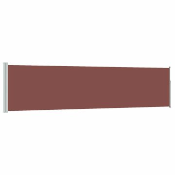 Vidaxl Zlo?ljiva stranska tenda za teraso 117x514 cm rjava