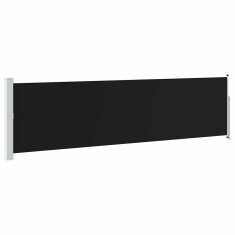 Vidaxl Zložljiva stranska tenda za teraso 140x514 cm črna