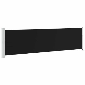 Vidaxl Zložljiva stranska tenda za teraso 140x514 cm črna