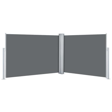 Vidaxl Zložljiva stranska tenda antracitna 120x1000 cm