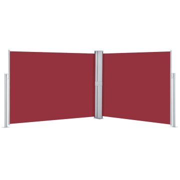Vidaxl Zložljiva stranska tenda rdeča 140x1000 cm