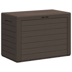 Vidaxl Vrtna škatla za shranjevanje rjava 78x44x55 cm