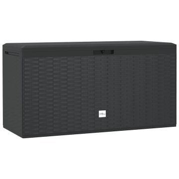 Vidaxl Vrtna škatla za shranjevanje antracitna 114x47x60 cm