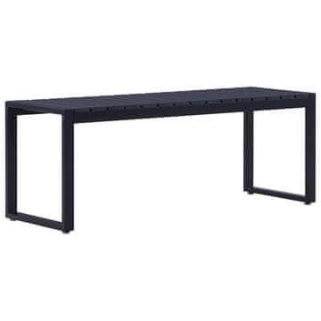 Vidaxl Vrtna klop 120,5 cm PS plošča črna