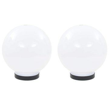 Vidaxl LED okrogle svetilke 2 kosa krogla 20 cm PMMA
