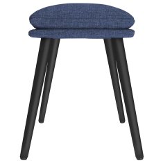 Vidaxl Stolček za noge moder 45x29,5x35 cm blago