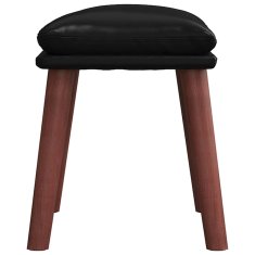 Vidaxl Stolček za noge črn 45x29,5x35 cm umetno usnje