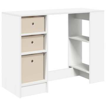 Vidaxl Miza Bela 100 x 40 x 75 cm Inženirski les