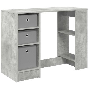 Vidaxl Miza Betonsko siva 100 x 40 x 75 cm Inženirski les