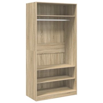 Vidaxl Garderobna omara sonoma hrast 100x50x200 cm iverna plošča