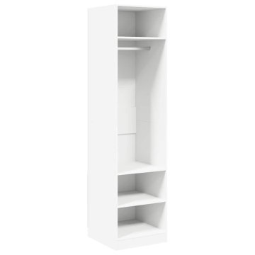 Vidaxl Garderobna omara bela 50x50x200 cm iverna plošča