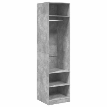 Vidaxl Garderobna omara betonsko siva 50x50x200 cm iverna plošča