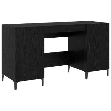 Vidaxl Miza Črna Orehovina 140 x 50 x 75 cm Inženirski les