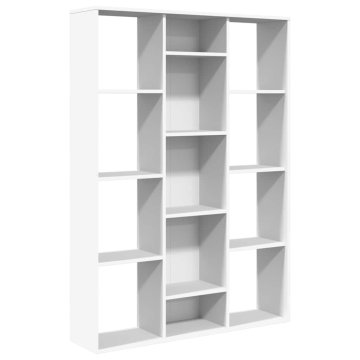 Vidaxl Paravan/knjižna omara bela 100x24x140 cm iverna plošča