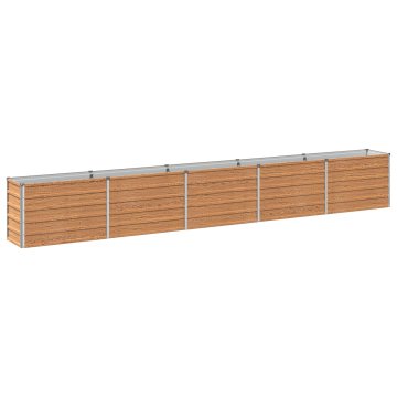 Vidaxl Povišana vrtna gredica Lesno rjava 400 x 40 x 55 cm
