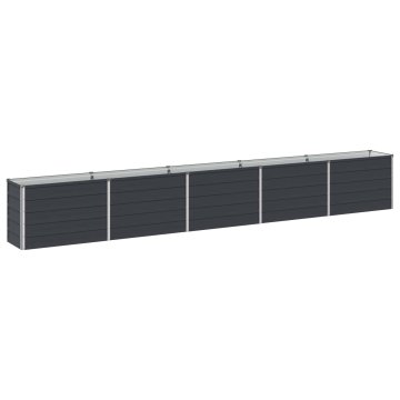 Vidaxl Povišana vrtna gredica Antracit 400 x 40 x 55 cm