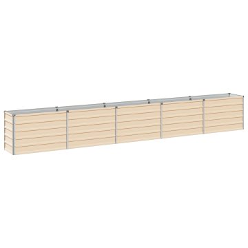 Vidaxl Povišana vrtna gredica Slonokoščena 400 x 40 x 55 cm