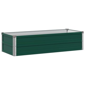 Vidaxl Povišana vrtna gredica Zelena 100 x 40 x 24 cm Pocinkano jeklo